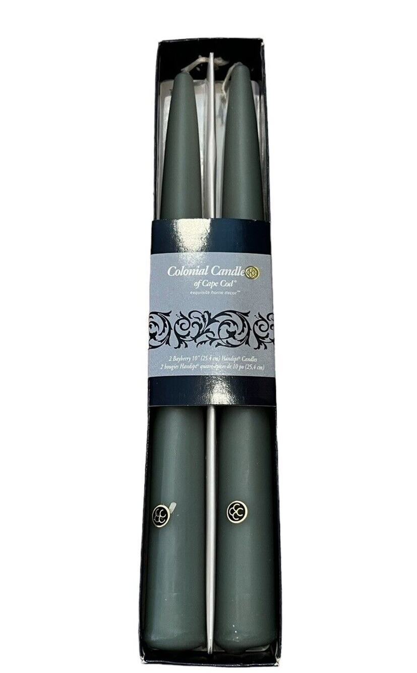 Colonial Candle of Cape Cod Taper 10 Inches In Box Mulberry Blue New